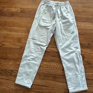 Nike xl gray joggers snap bottom left leg lower pocket